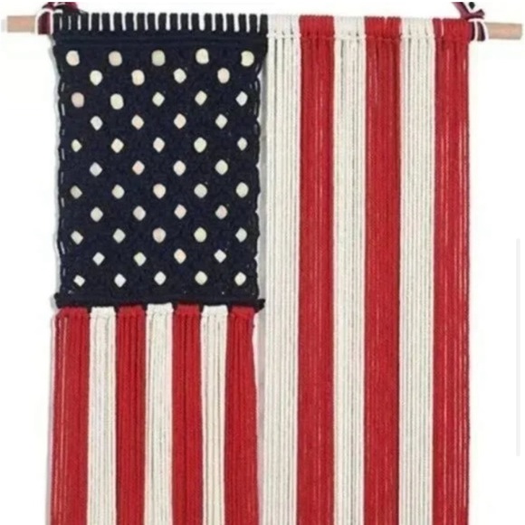 New🇺🇸USA American Flag, HandWoven Macrame Tapestry, Home Decor Wall Hangings - Picture 6 of 15